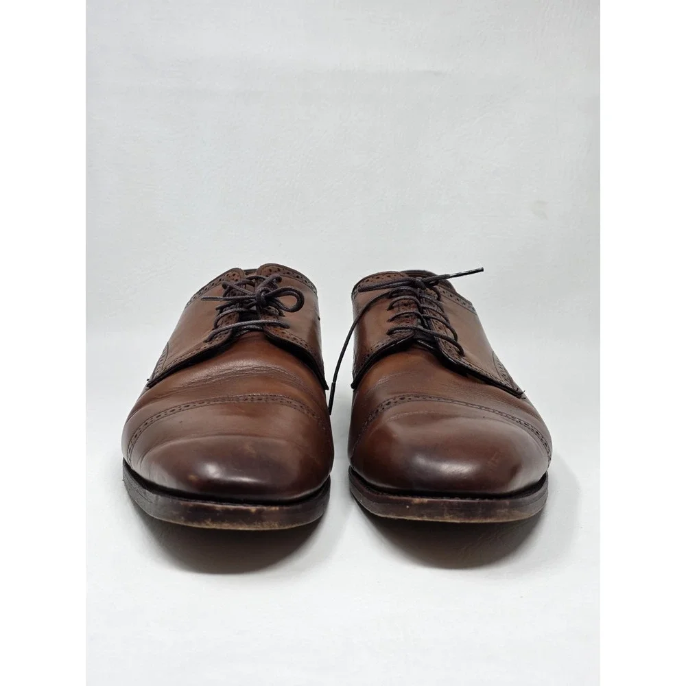 Allen Edmonds Yorktown Derby Shoes Mens Size 14D Cap Toe Made USA Leather Soles